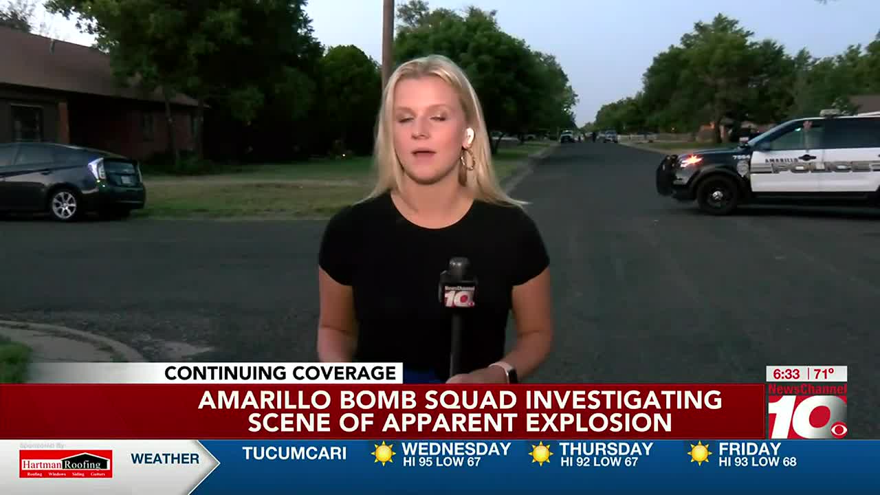 Video Amarillo Police Believe Public Not In Danger Outside Of Immediate Explosion Area