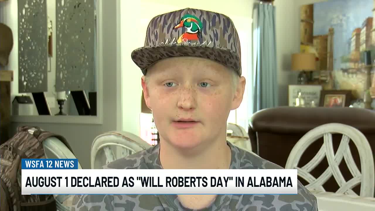 Alabama declares ‘Will Roberts Day’ to honor teen who died of bone cancer