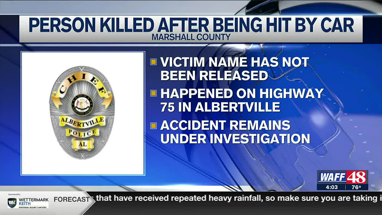 1 dead after being hit by vehicle in Albertville