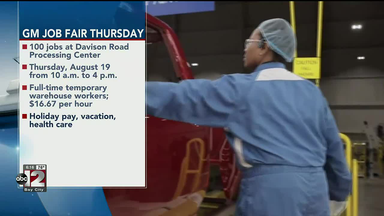 General Motors Hosting Hiring Event For Burton Processing Center