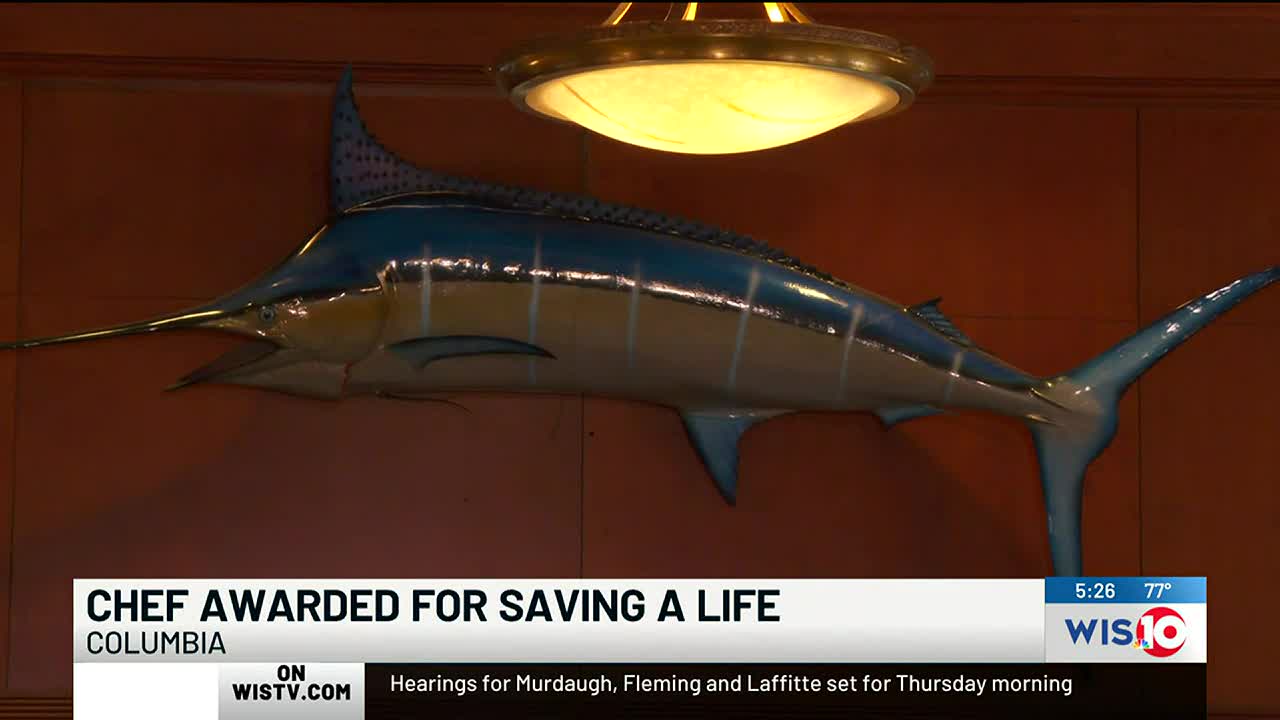 Blue Marlin’s head chef recognized for life saving act