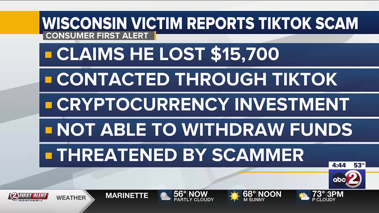 CONSUMER FIRST ALERT: TikTok cryptocurrency scam