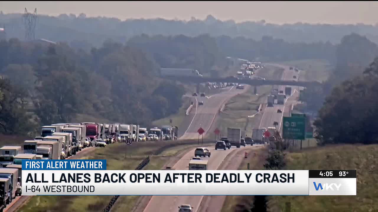One dead after crash on I-64; lanes reopen