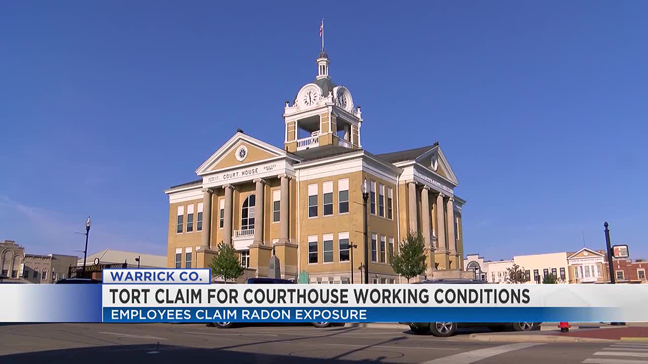 Employees claim Warrick Co. courthouse caused illnesses due to high Radon  levels