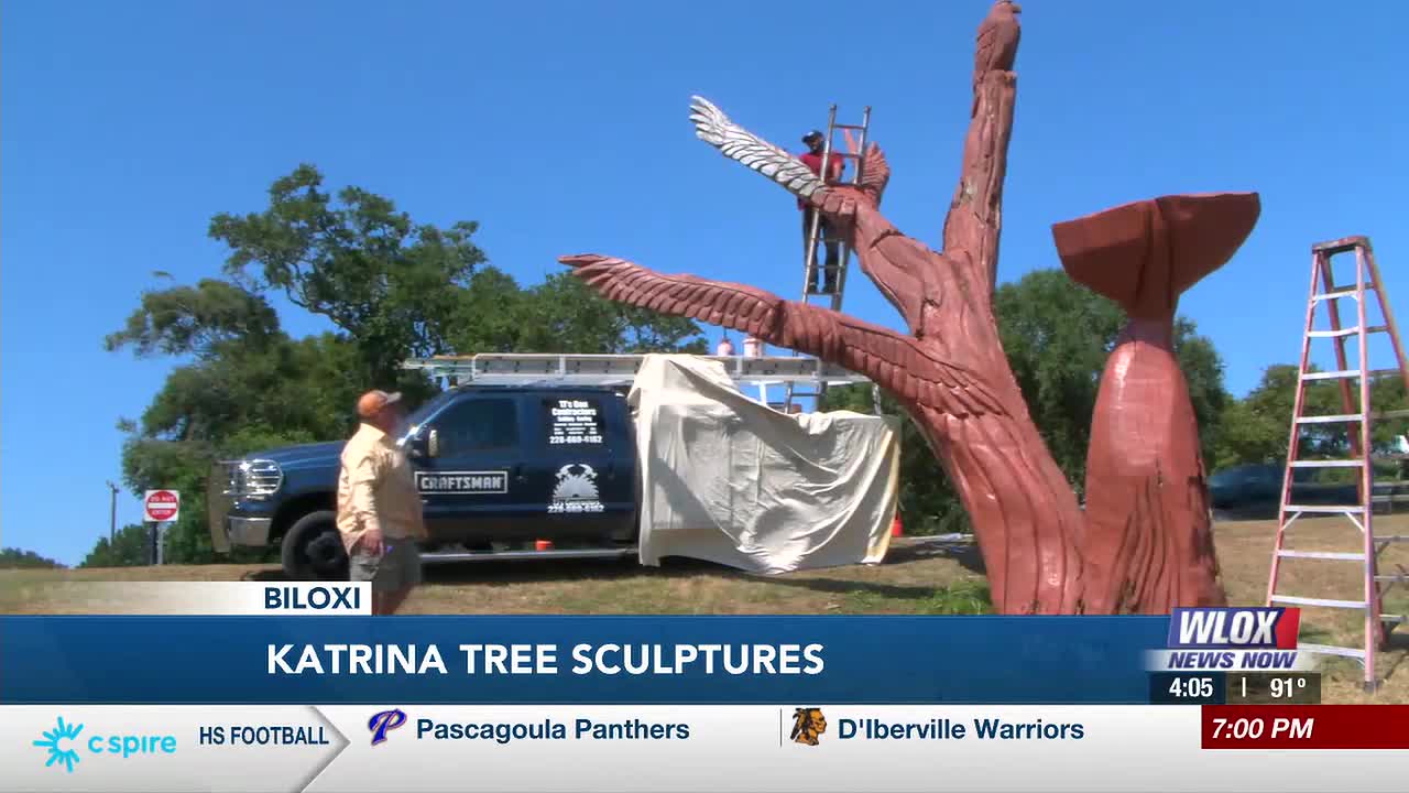 Katrina tree sculptures along Highway 90 get fresh rehab