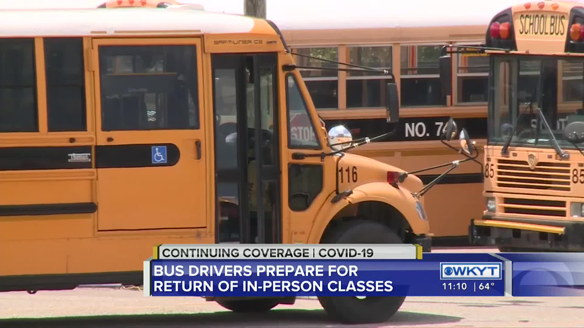 Jessamine County school bus drivers prepare for students to take their seats