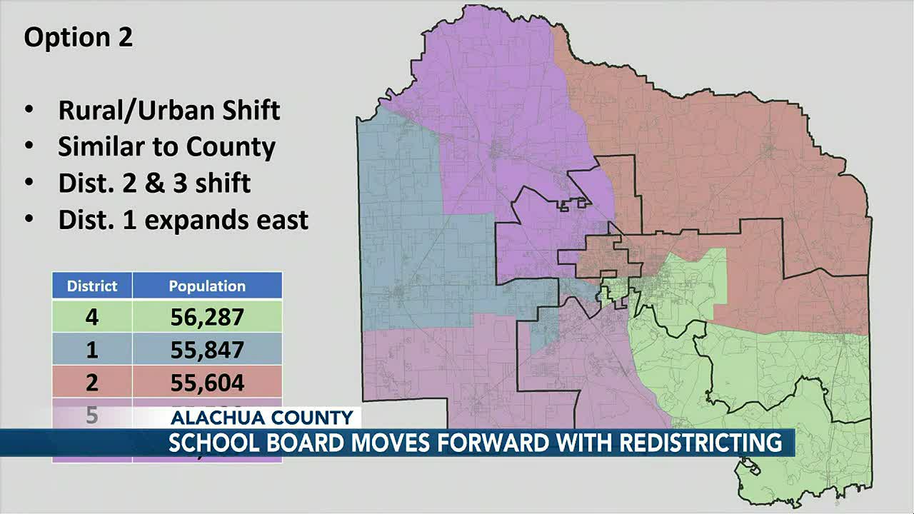 Alachua County School Board votes to redraw board member's district  boundaries