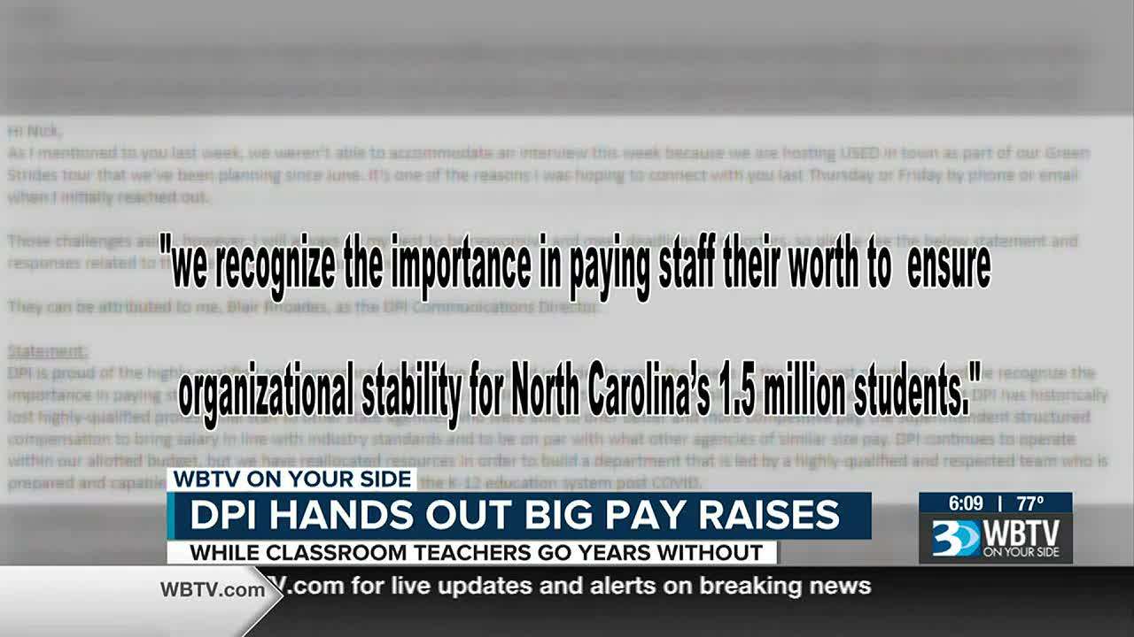 Slap in the face': N.C. DPI employees saw raises, elevated pay as teachers  wait for salary increase