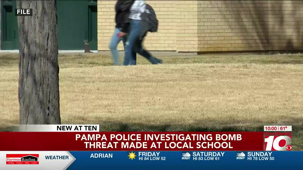 VIDEO: Authorities question 2 juveniles after bomb threat made against  Pampa High School