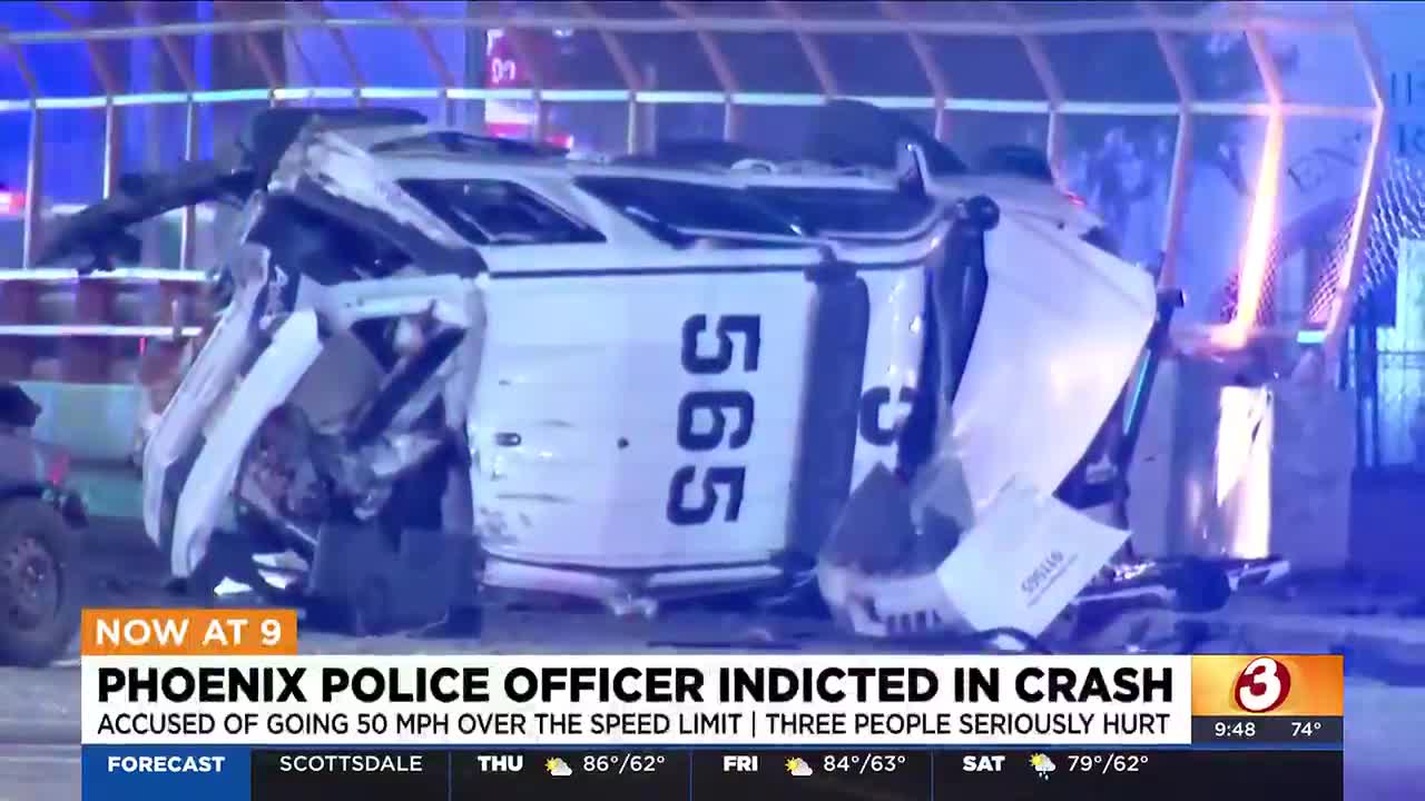 Phoenix police officer facing criminal charges after serious crash