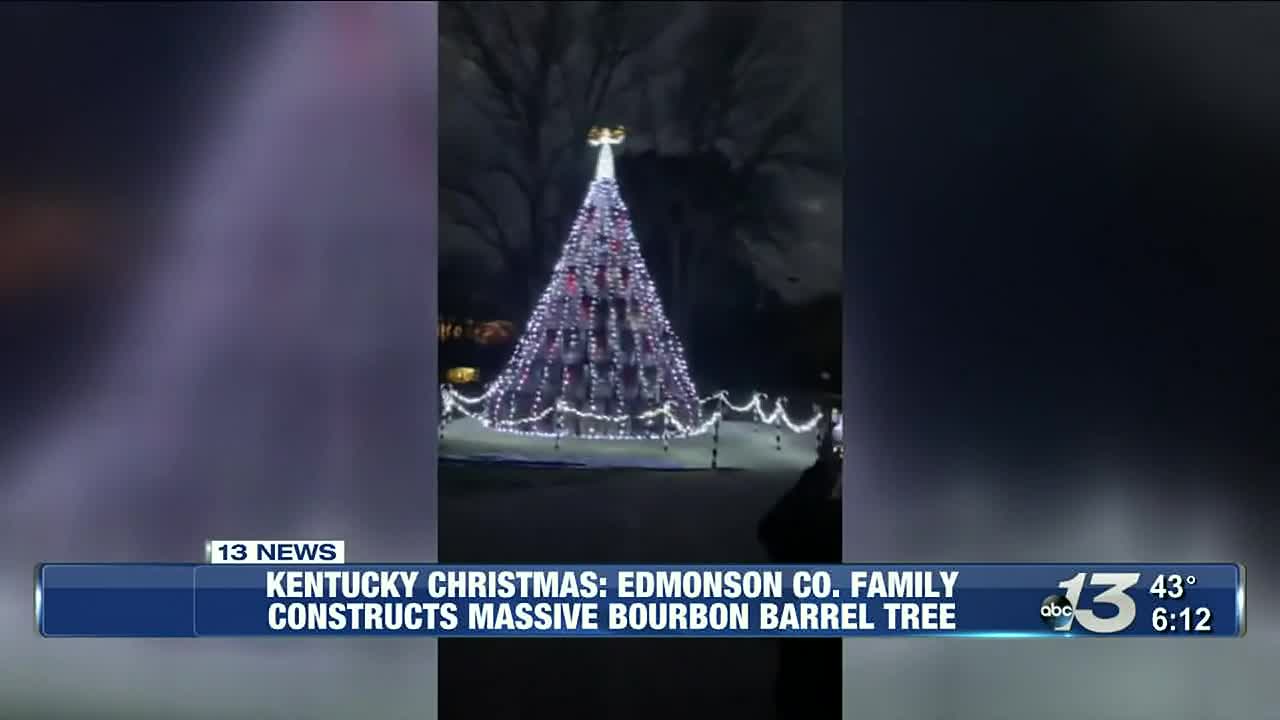 Logans Owensboro Kentucky Open Christmas Day 2022 Kentucky Christmas: Edmonson Co Family Constructs Massive Bourbon Barrel  Tree