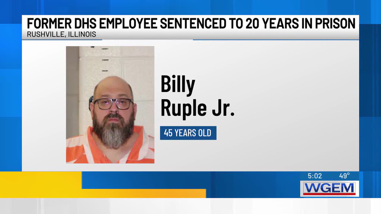 Former Department of Human Services employee in Rushville gets 20  