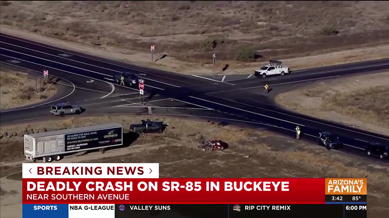 Deadly crash partially closes freeway for hours in Buckeye area