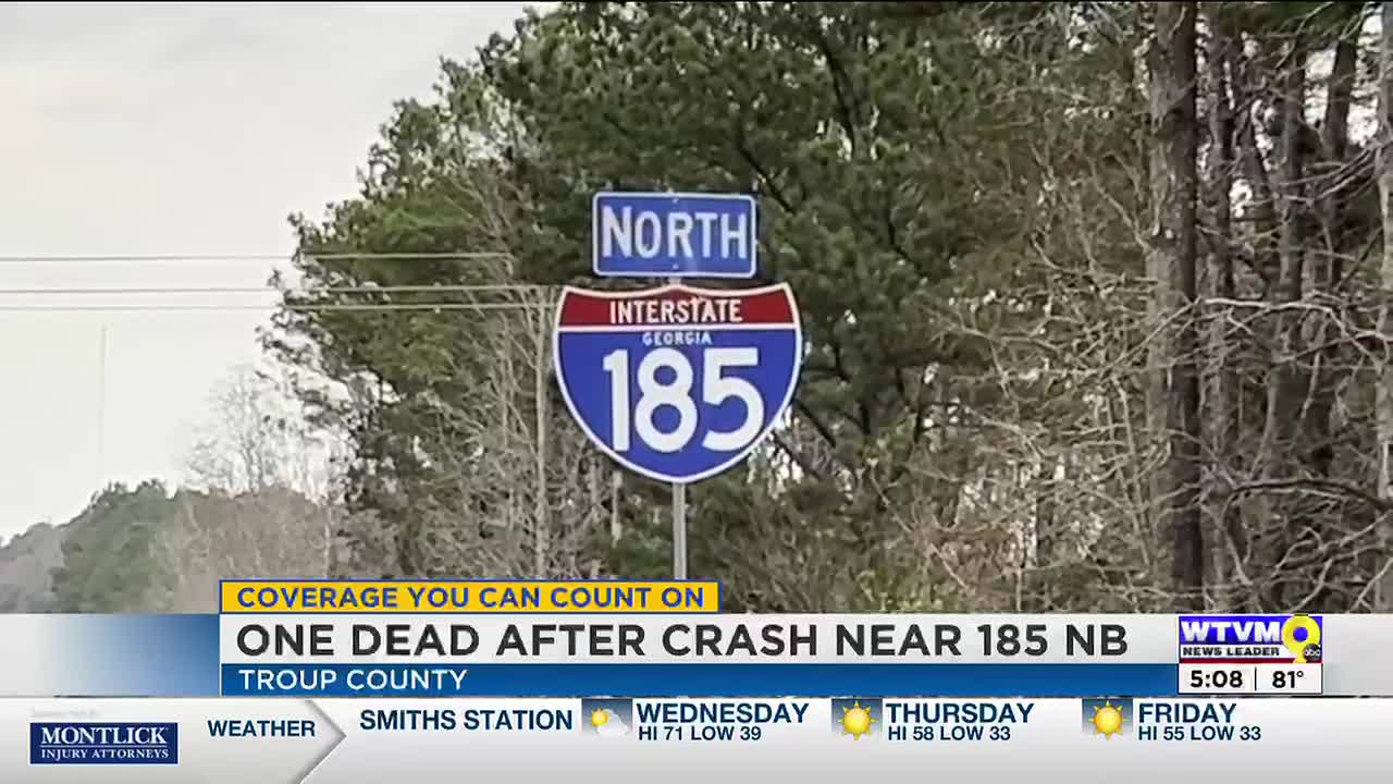One dead in crash near 185 NB in Troup County
