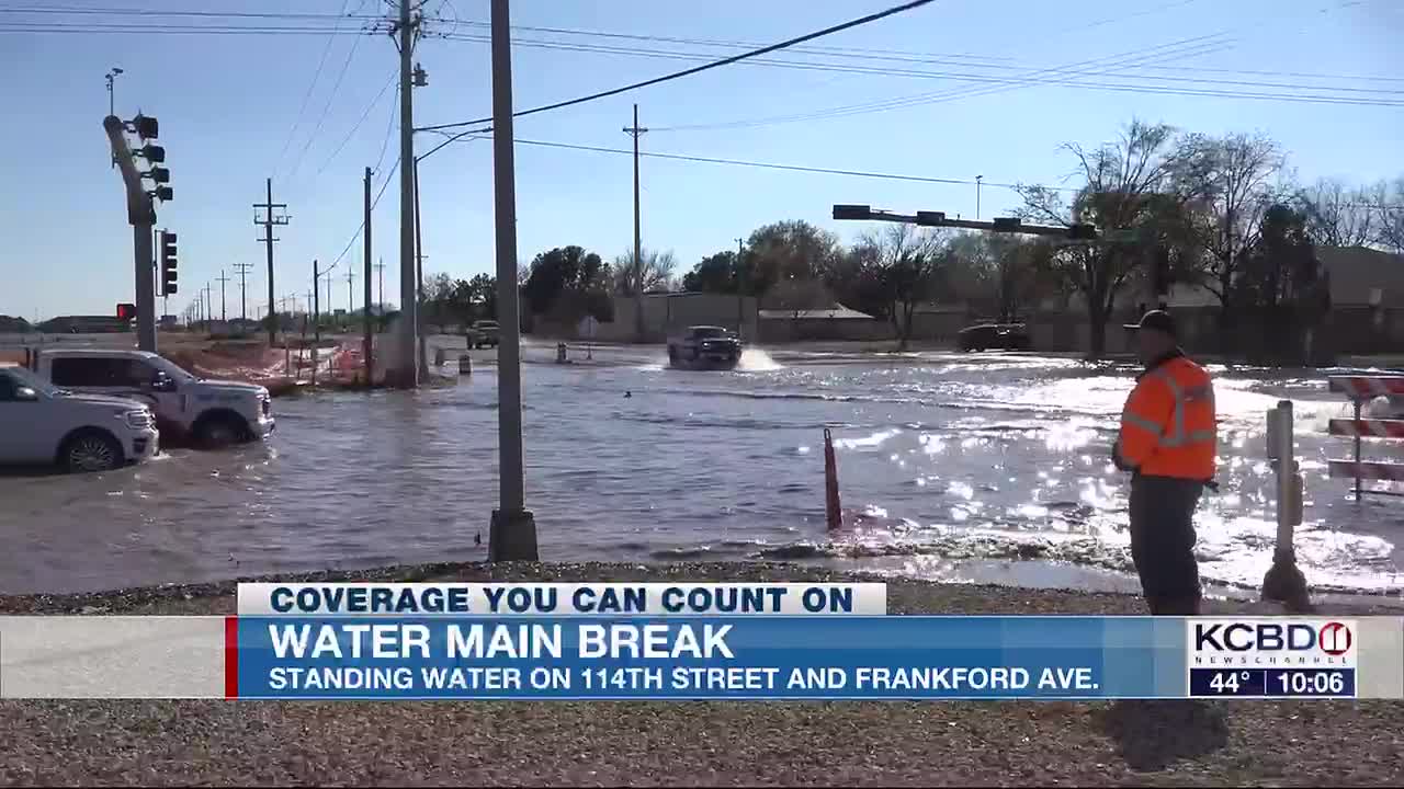 Water main break at 114th & Frankford
