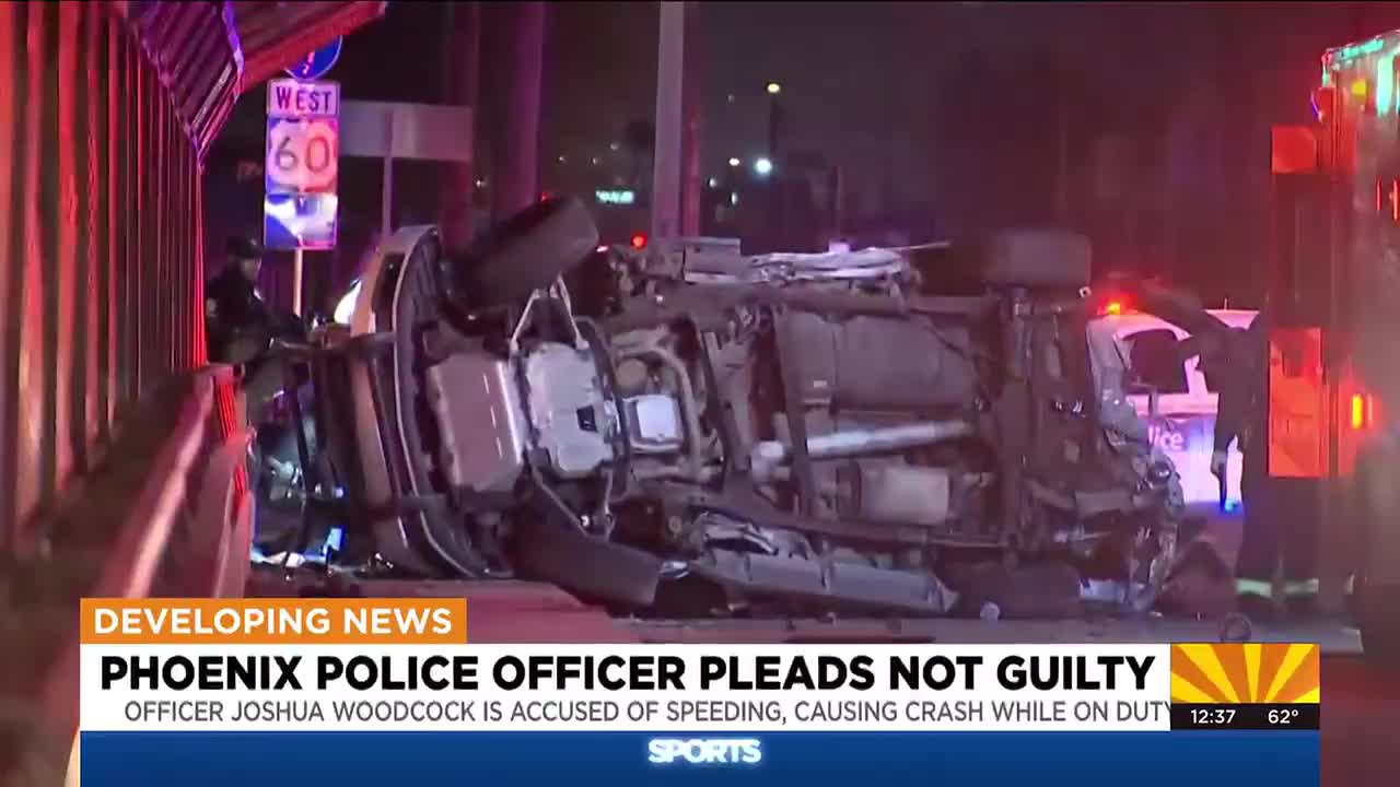 Phoenix police officer pleads not guilty for on-duty crash