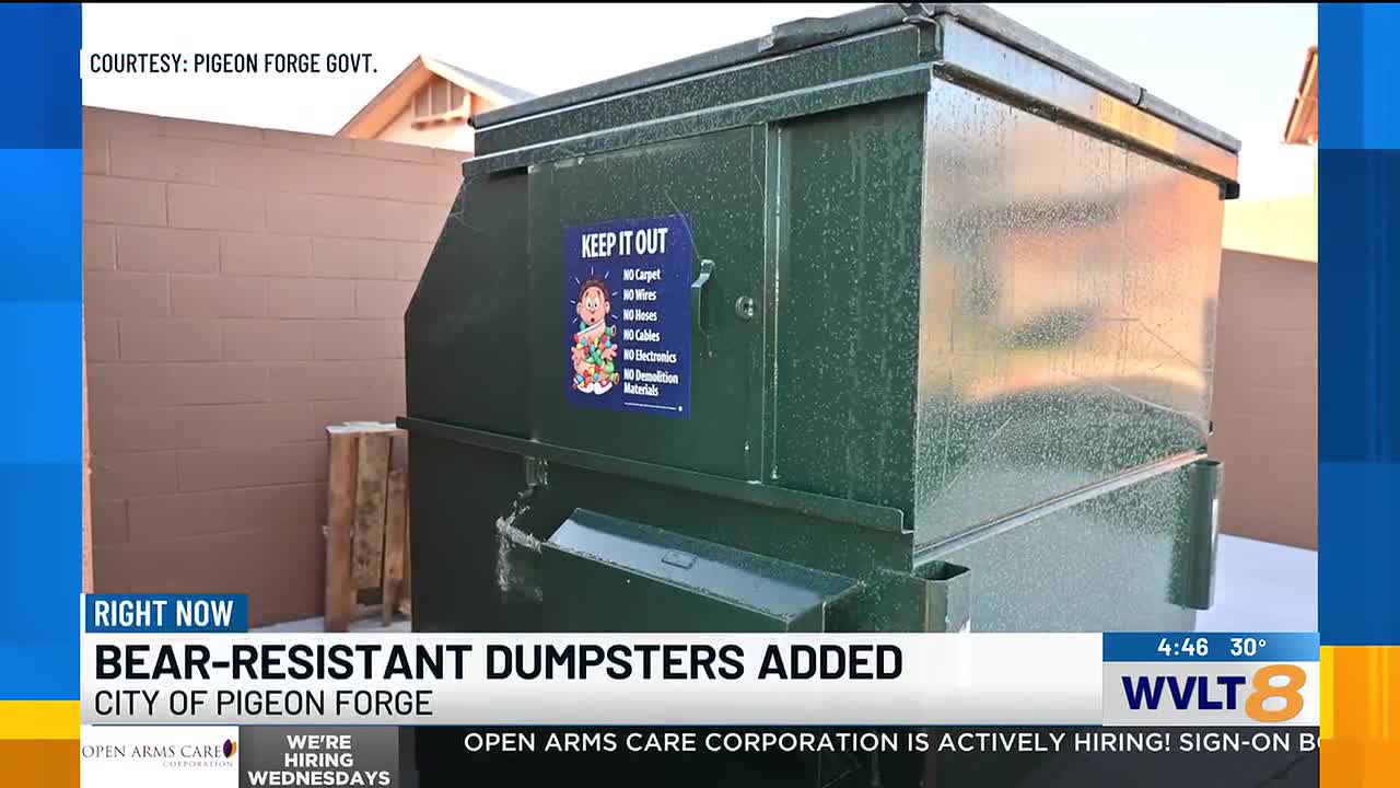 Pigeon Forge adds new bear-resistant dumpsters