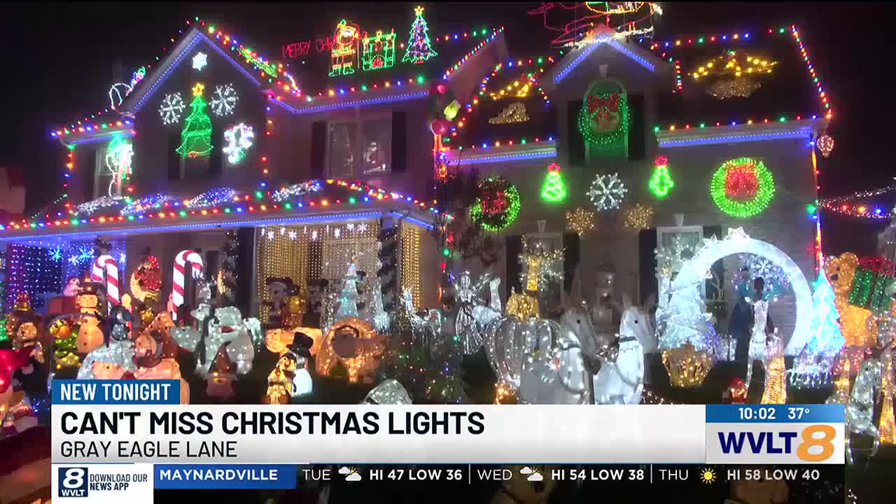 Knoxville neighborhood displays Christmas lights for a good